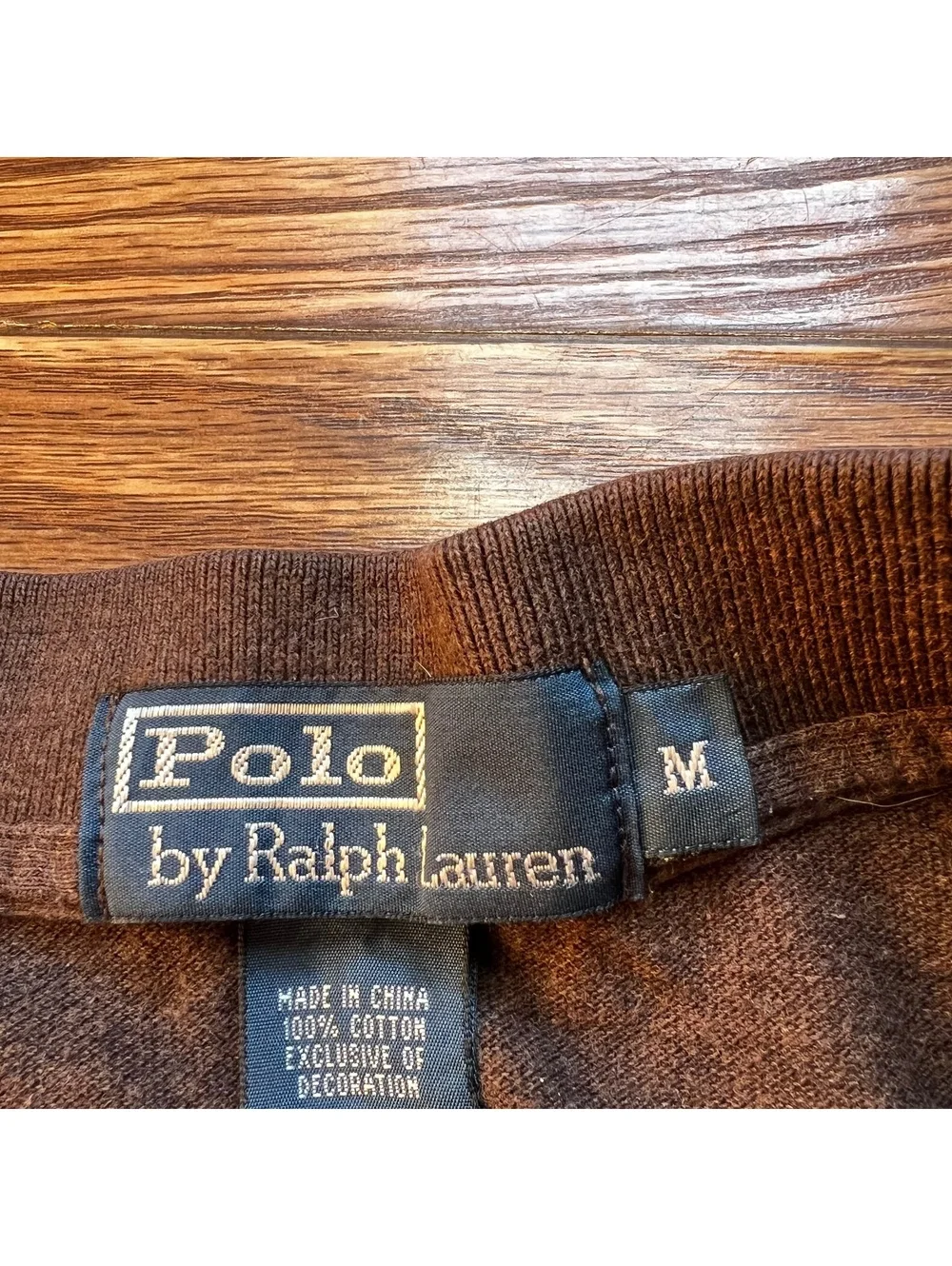 vintage y2k polo ralph lauren brown cotton polo shirt medium streetwear skater